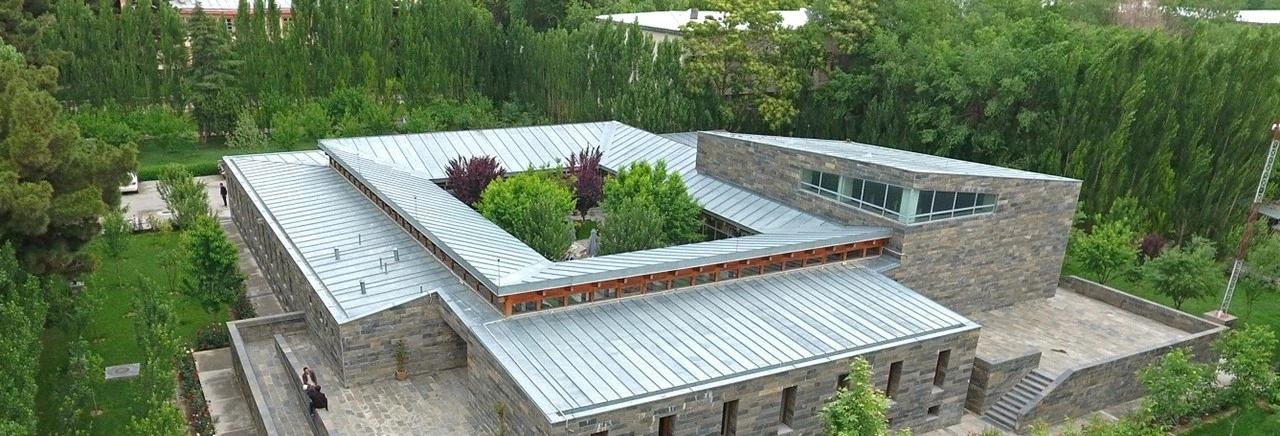 Aerial view of the ACKU building on the Kabul University campus